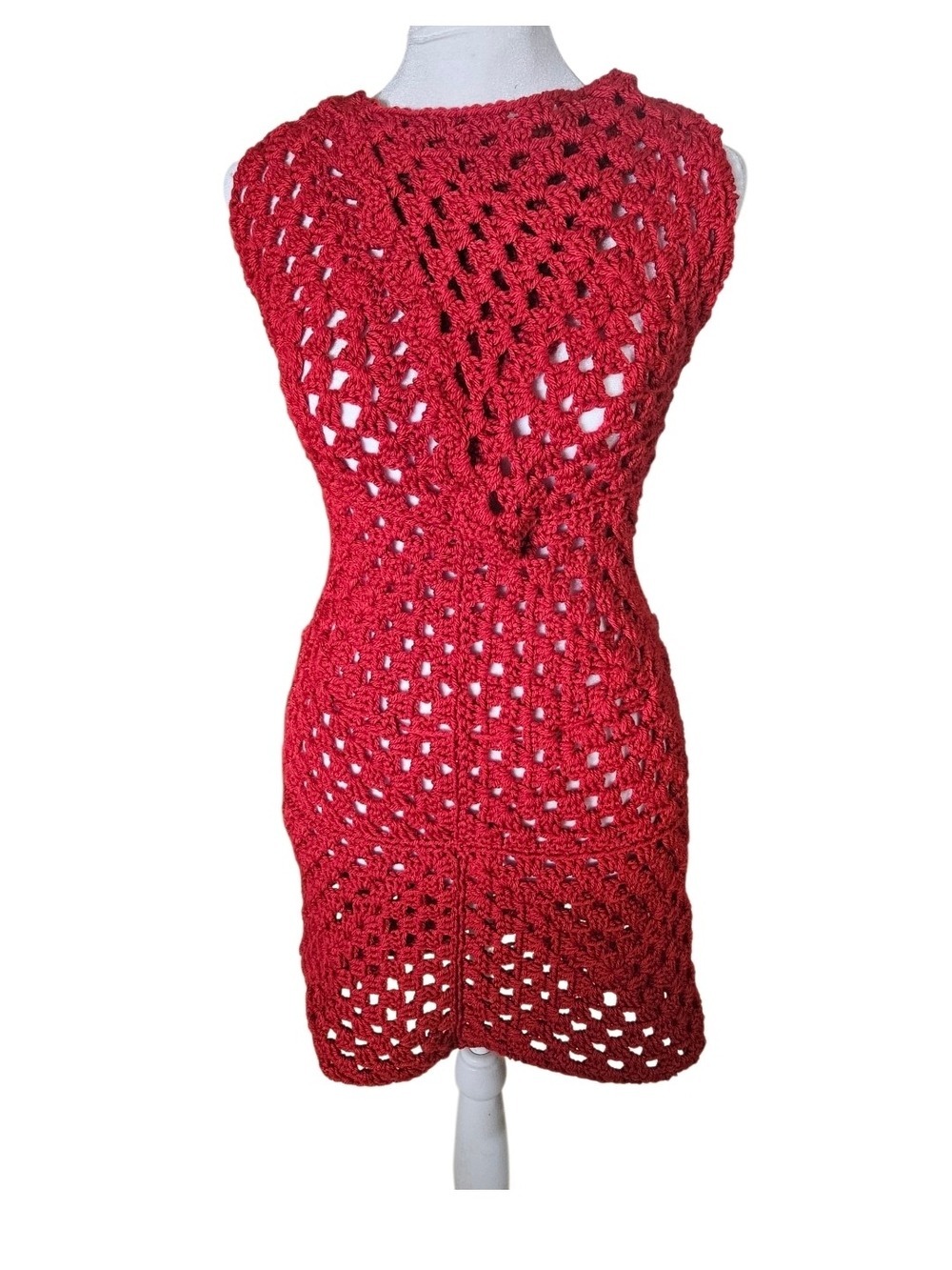 HANDCRAFTED GRANNYCORE DRESS WEARABLE ART - Picture 7 of 16